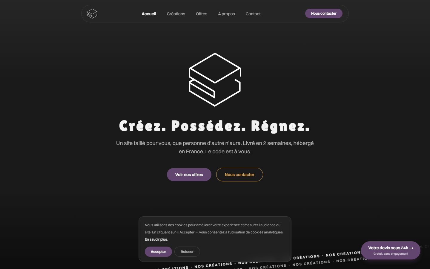 Aperçu de Stacko Website